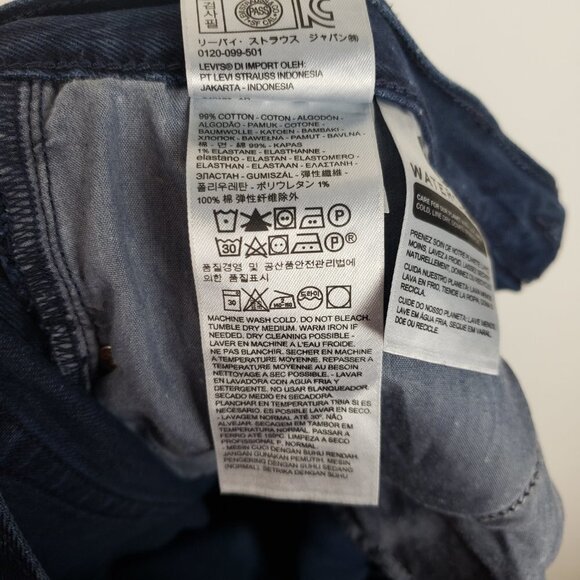 Levis Premium Wedgie Icon Ankle Dark Speckled Button Fly Jeans Womens Size 31 - Picture 10 of 13